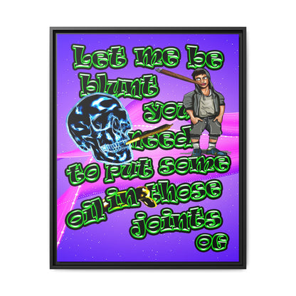 og - framed canvas art (purple-pink wave)