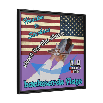 shoot for the stars - framed canvas art (light purple)