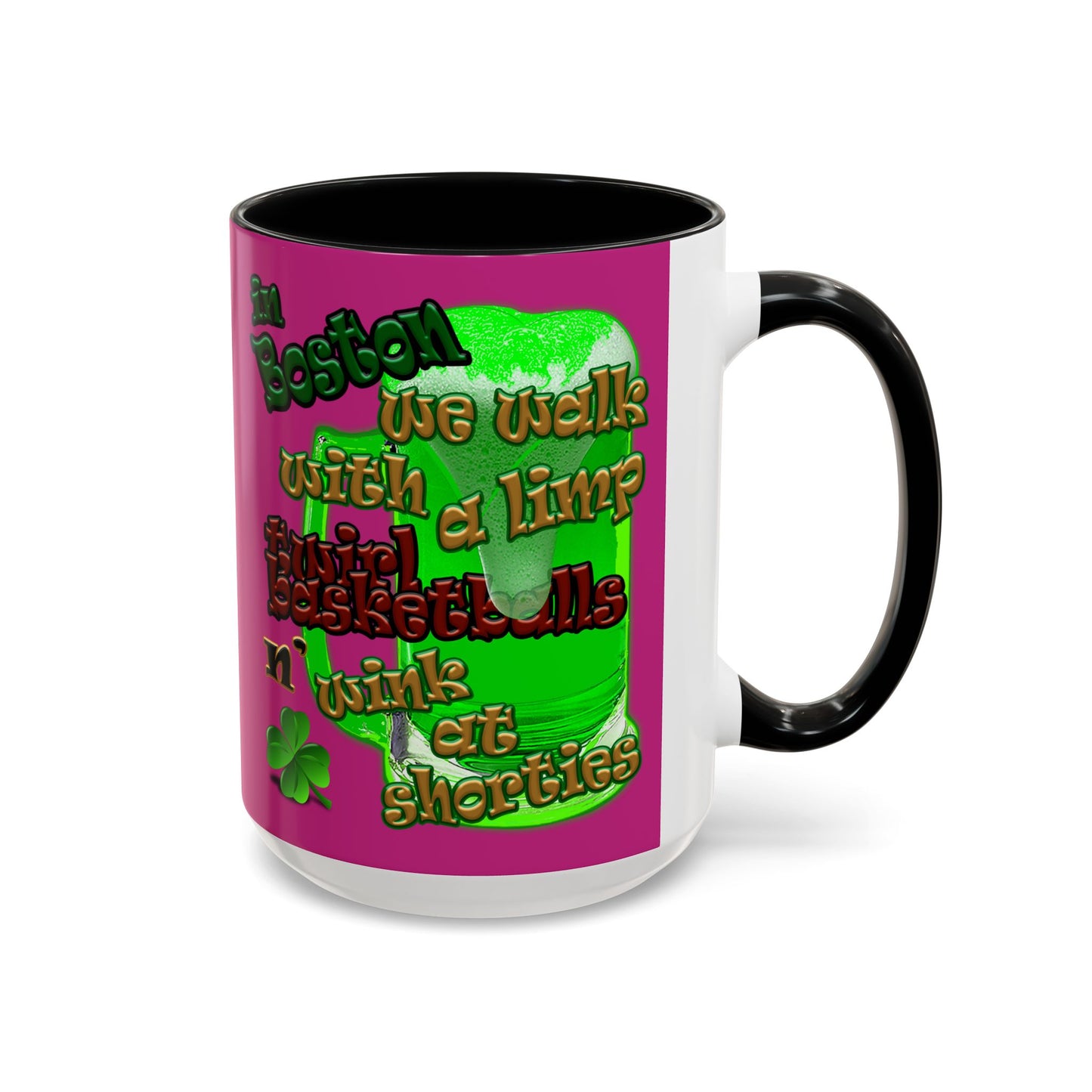 celtics logo - Accent Mug (pink)