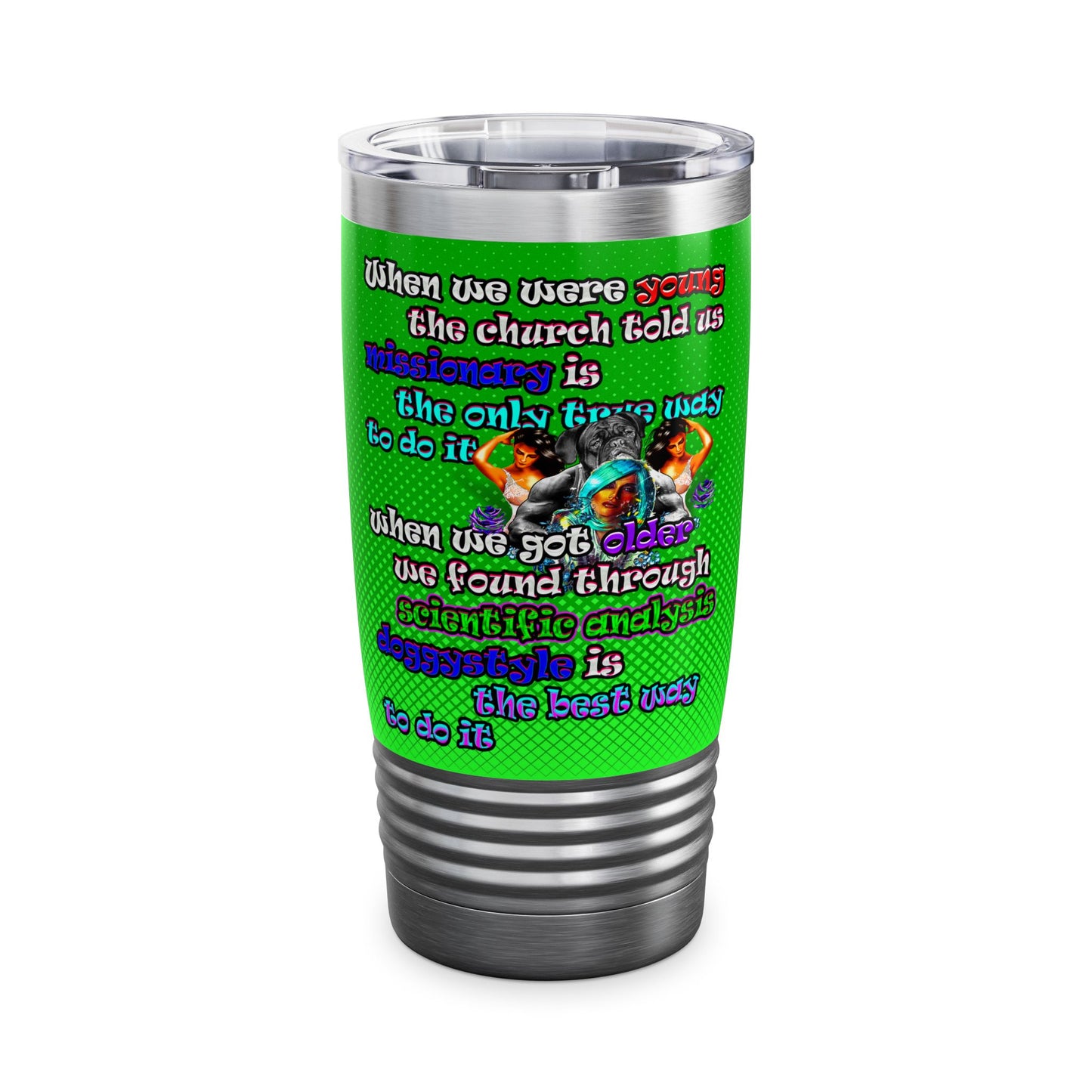 doggystyle - Ringneck Tumbler, 20oz (logo green)