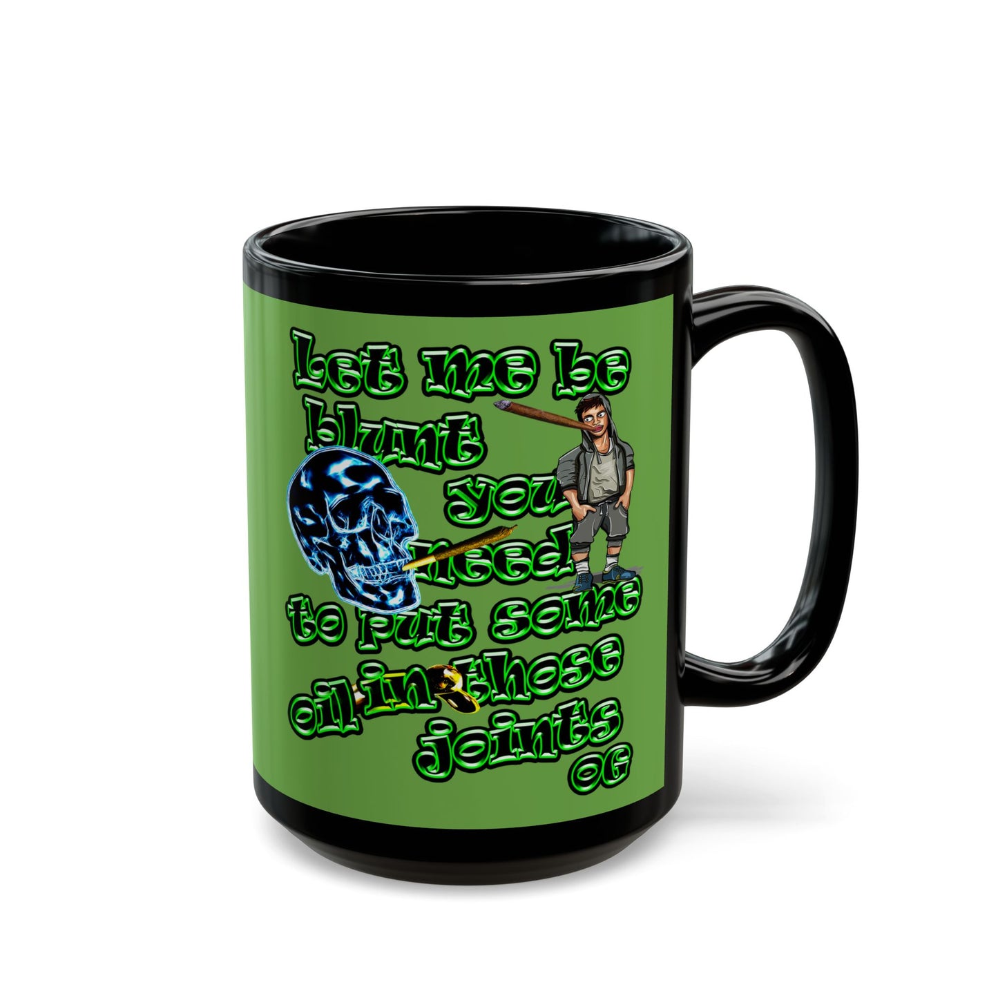 og - Black Mug (green)
