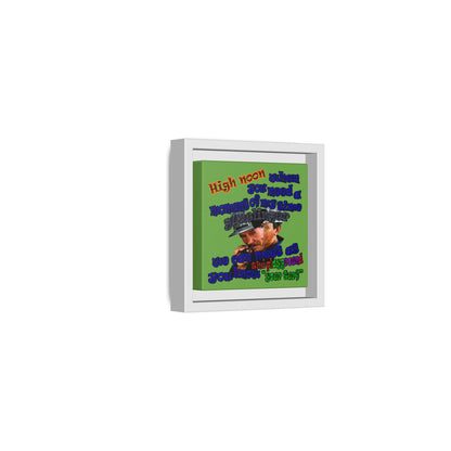 high noon - framed canvas art (green)