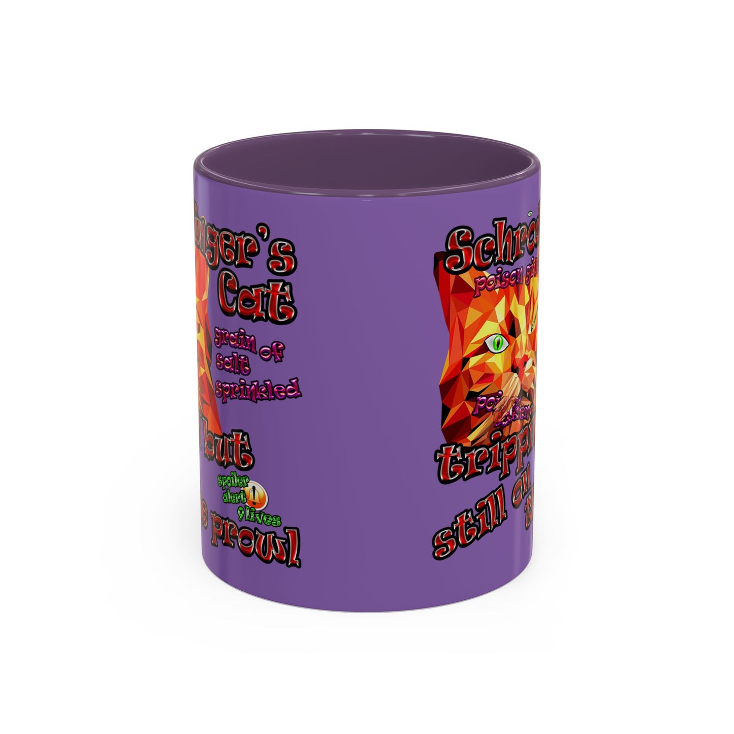 schrodinger's cat - Accent Mug (light purple)