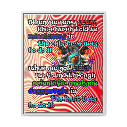 doggystyle - framed canvas art (yellow-orange wave)