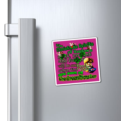 christmas spirits of boston - Magnets - (pink)