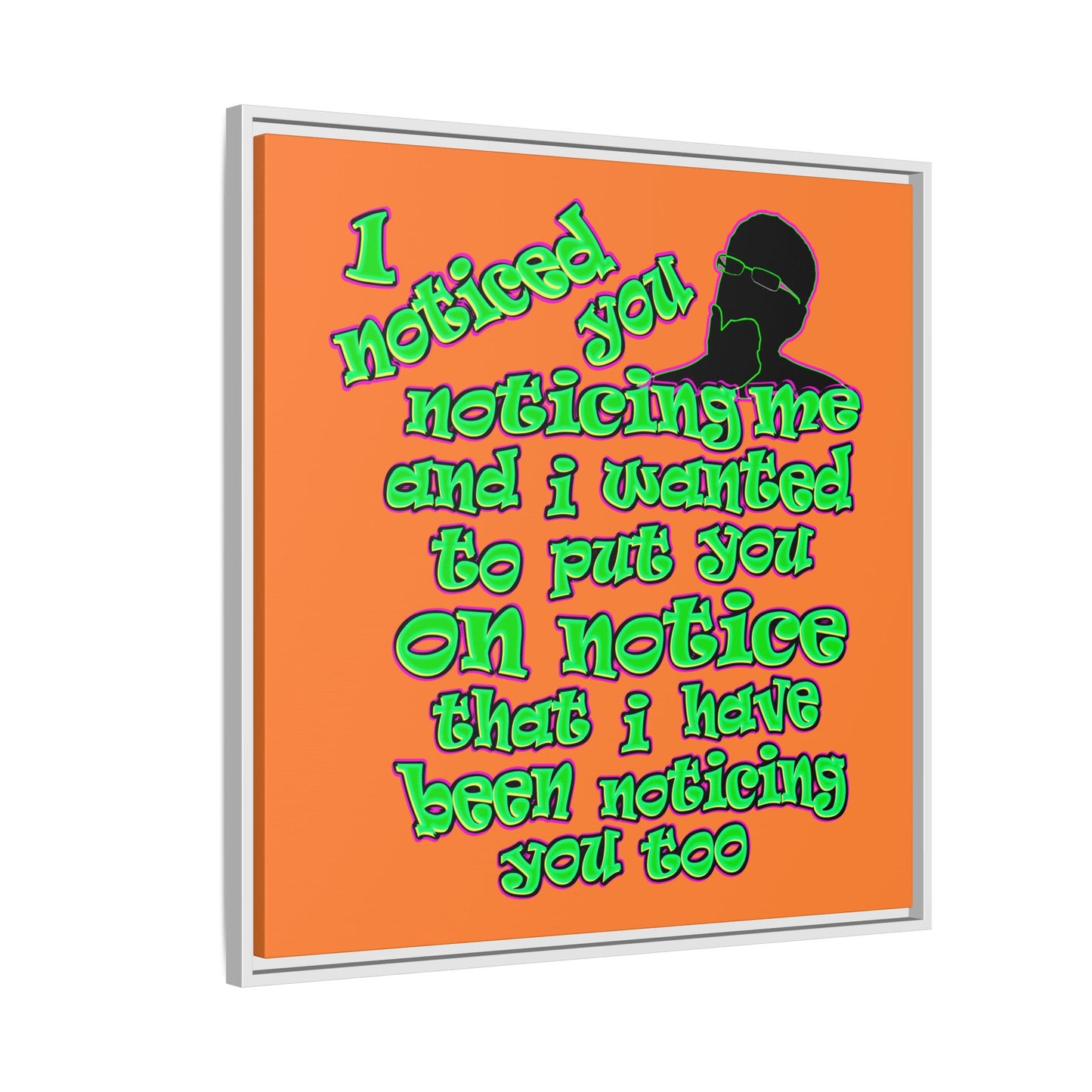 noticed you noticing - framed canvas art (crusta)