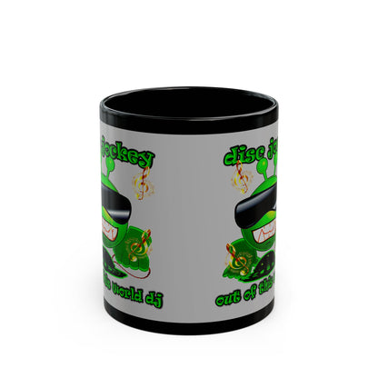 disc jockey - Black Mug (light grey)