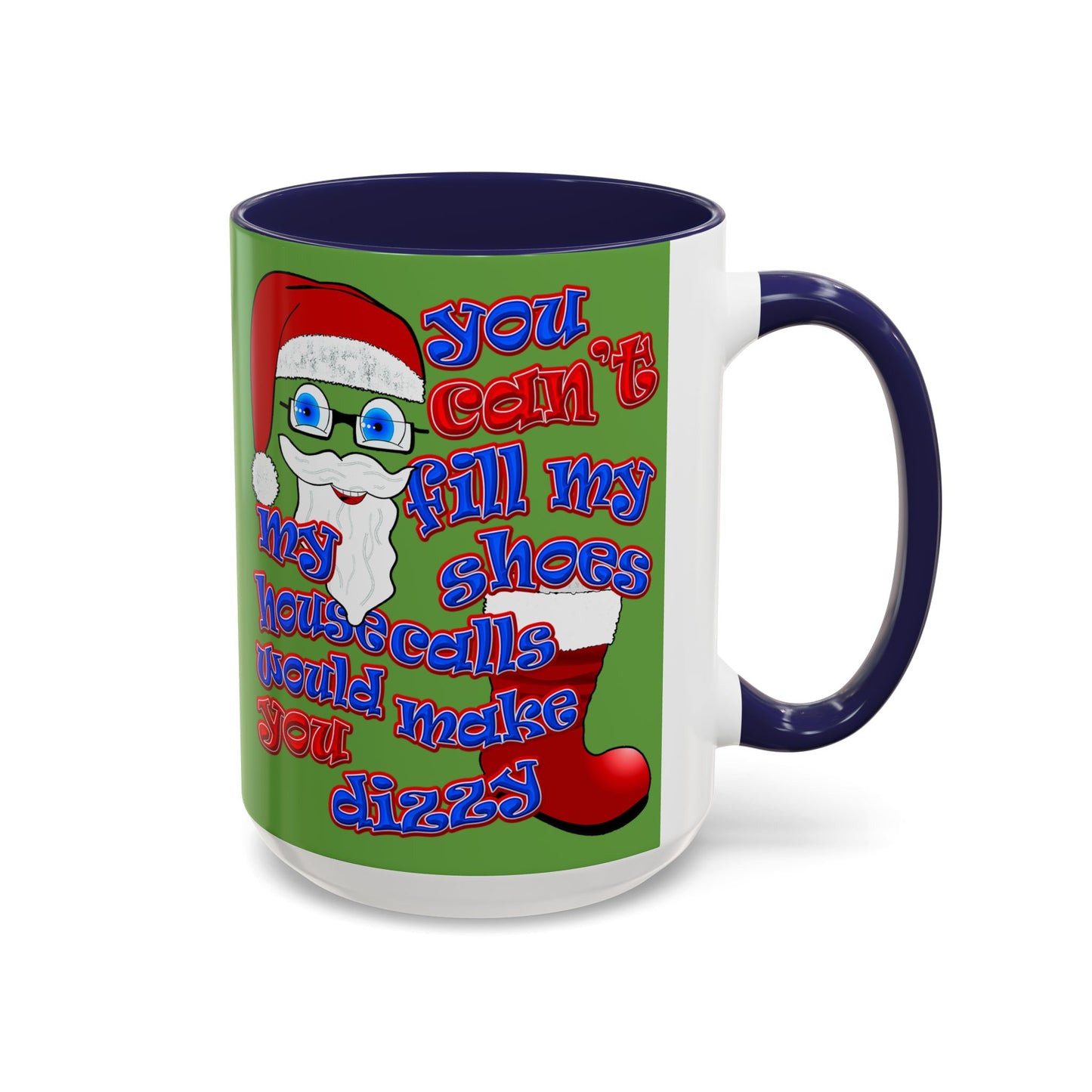 santa's shoes - Accent Mug (green)