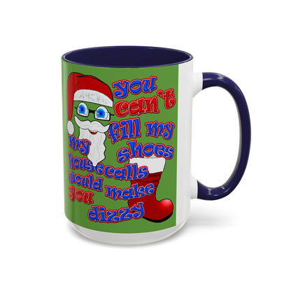 santa's shoes - Accent Mug (green)