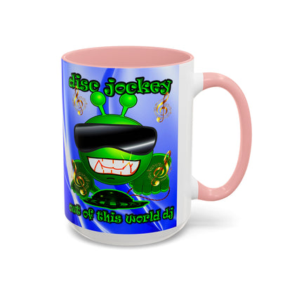 disc jockey - Accent Mug (blue-white wave)