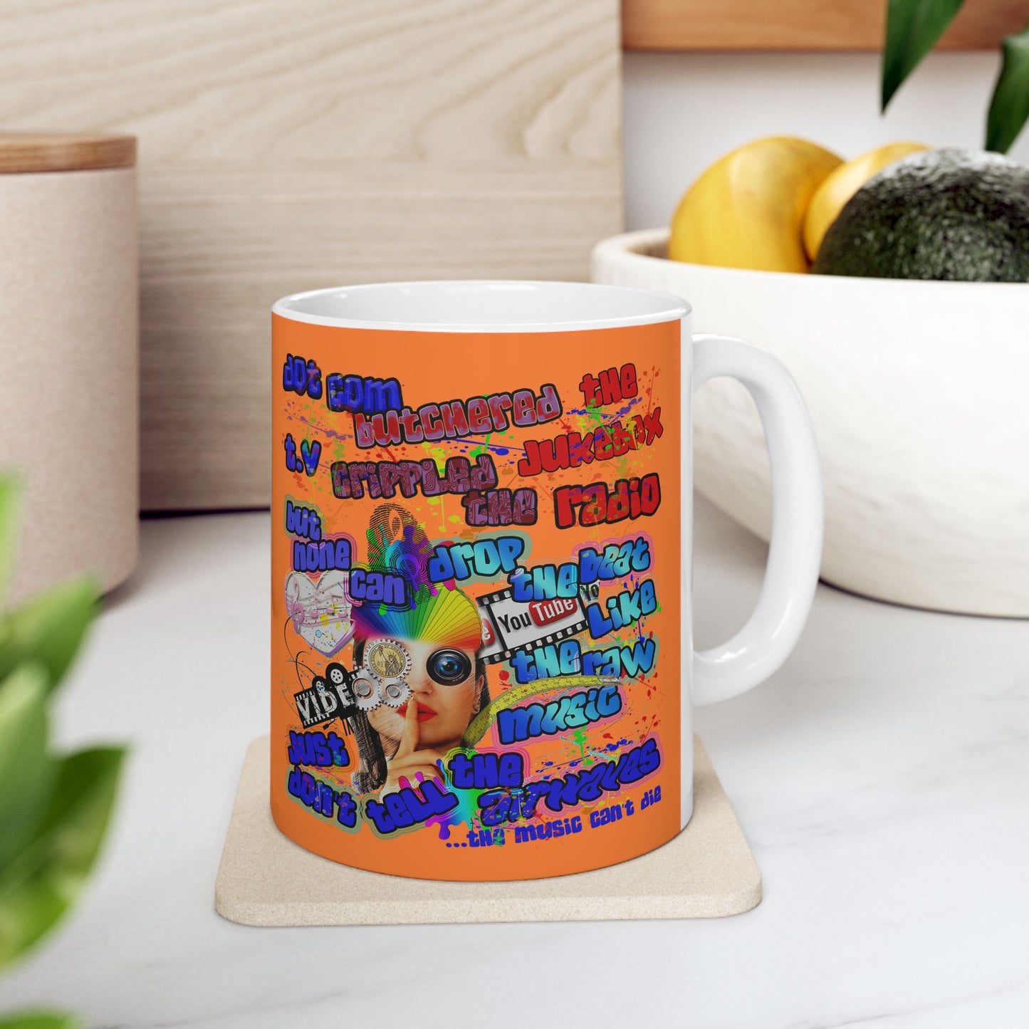 drop the beat - White Mug (crusta)