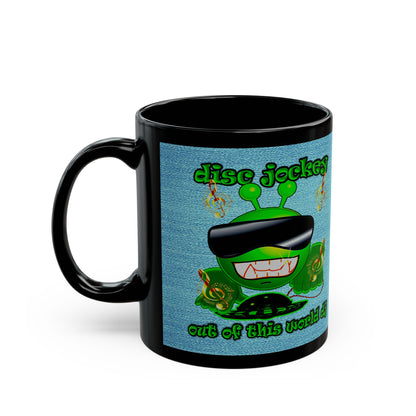 disc jockey - Black Mug (faded dark blue)