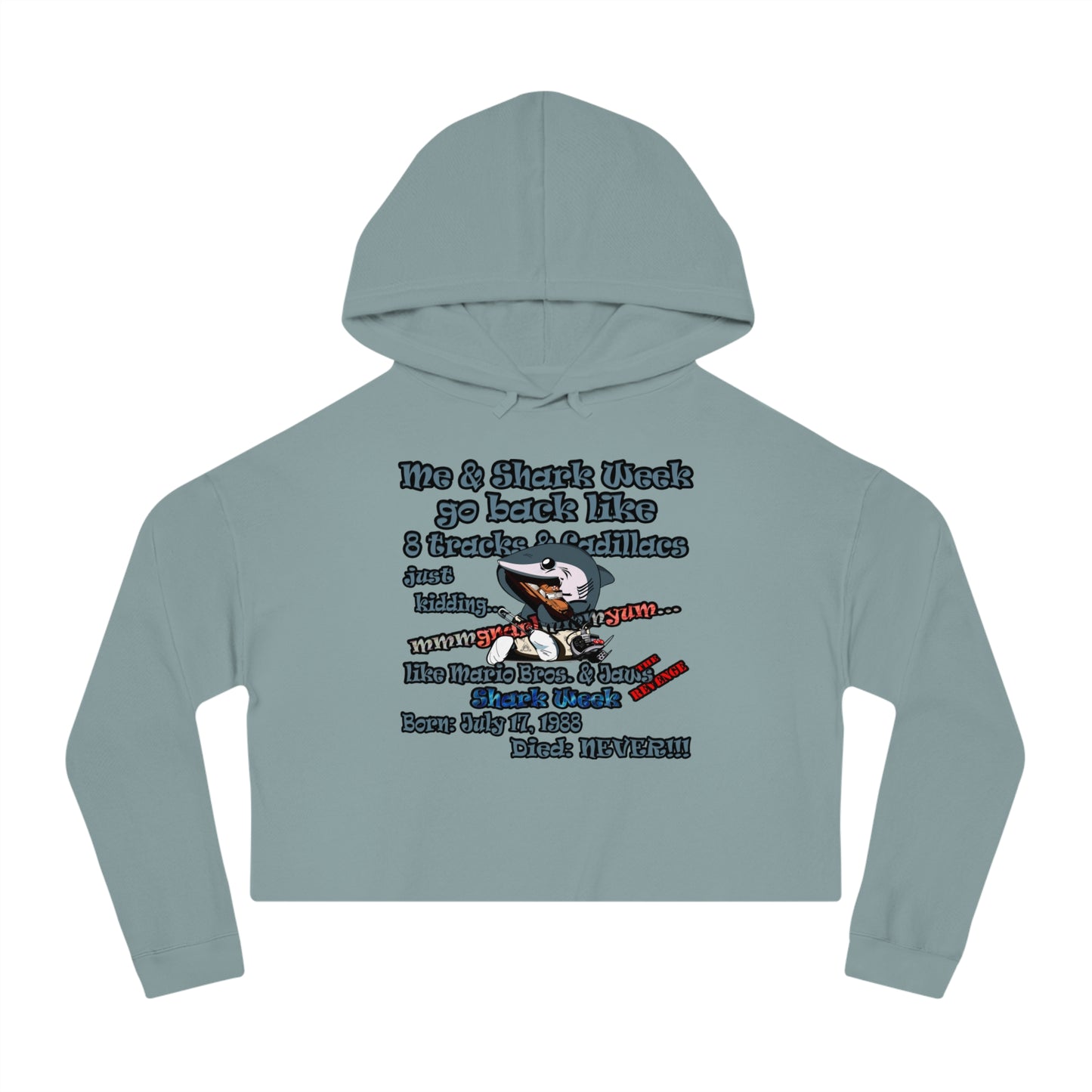 shark week - Women’s Cropped Hooded Sweatshirt