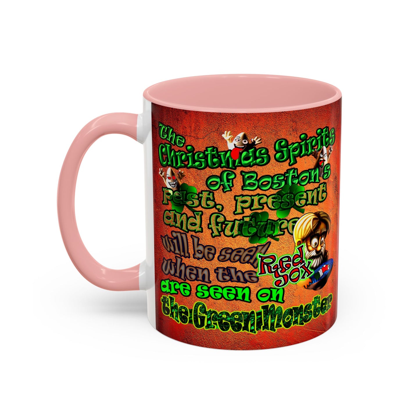 christmas spirits of boston - Accent Mug (burnt orange)