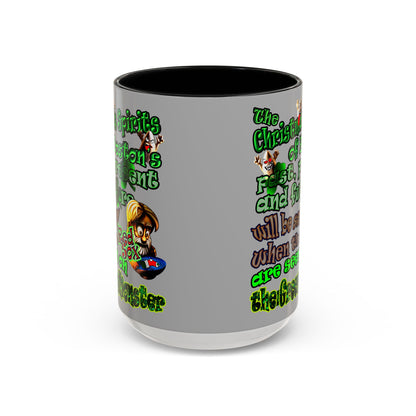 christmas spirits of boston - Accent Mug (light grey)