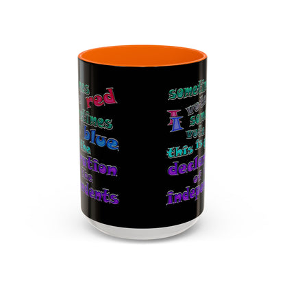 declaration of the independents - Accent Mug (black)