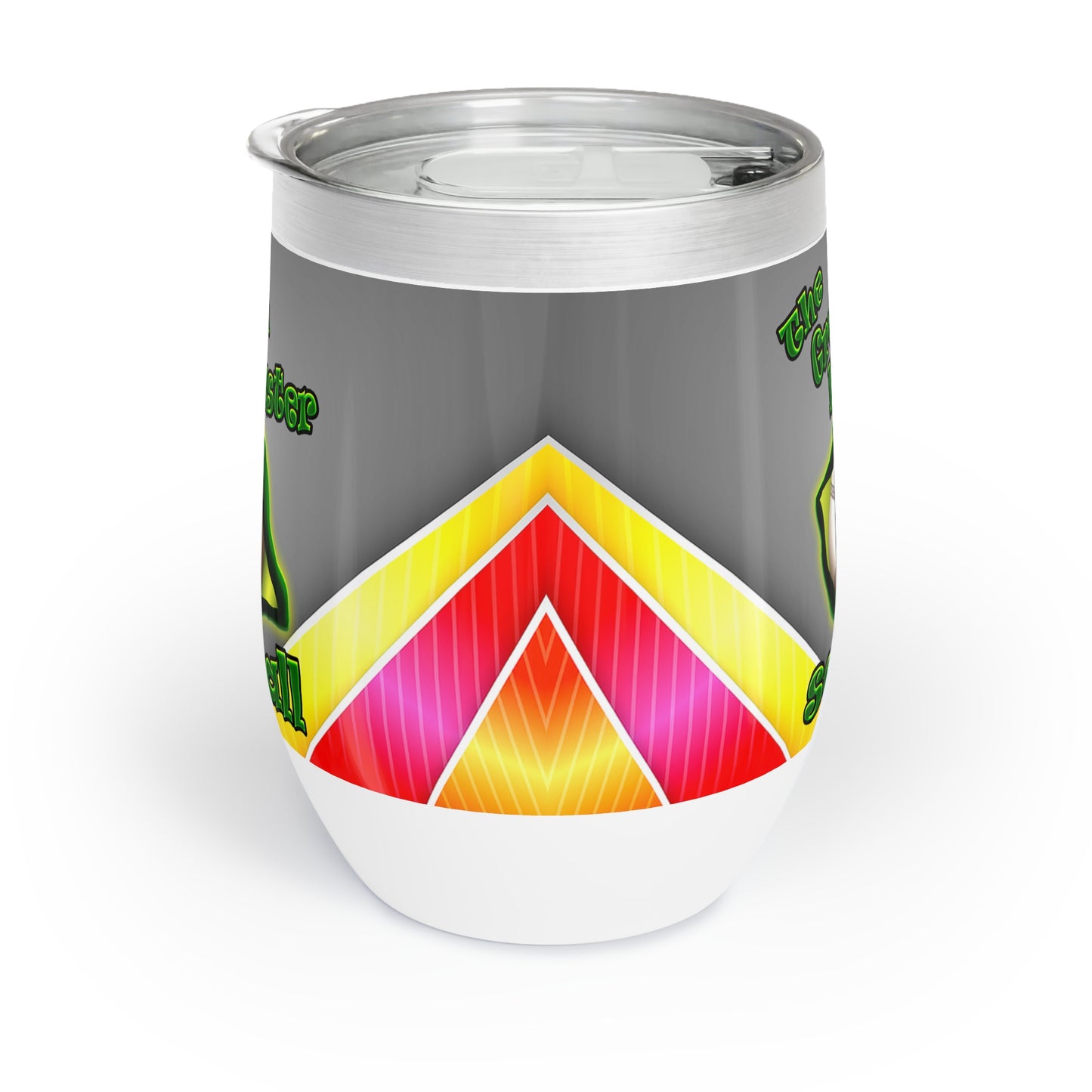 green monster - Chill Wine Tumbler (rainbow split)