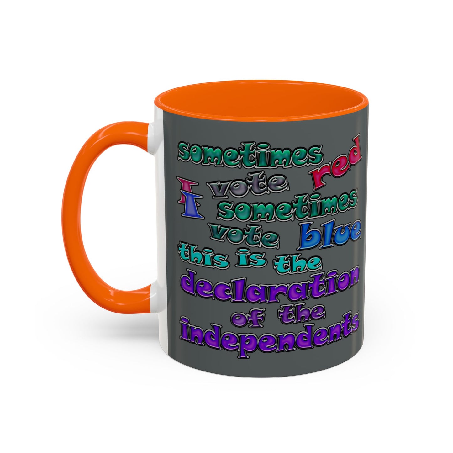 declaration of the independents - Accent Mug (dark grey)