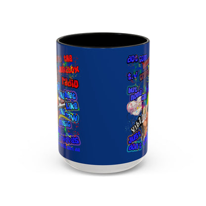 drop the beat - Accent Mug (dark blue)
