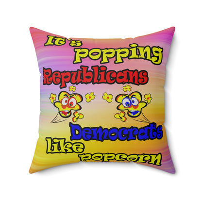 popping like popcorn - Faux Suede Square Pillow - (color blur)