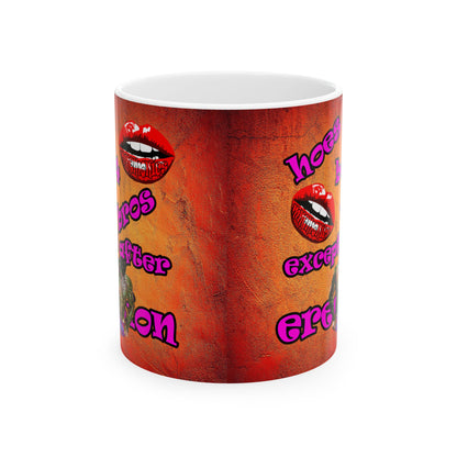 hoes b4 bros - White Mug (burnt orange)