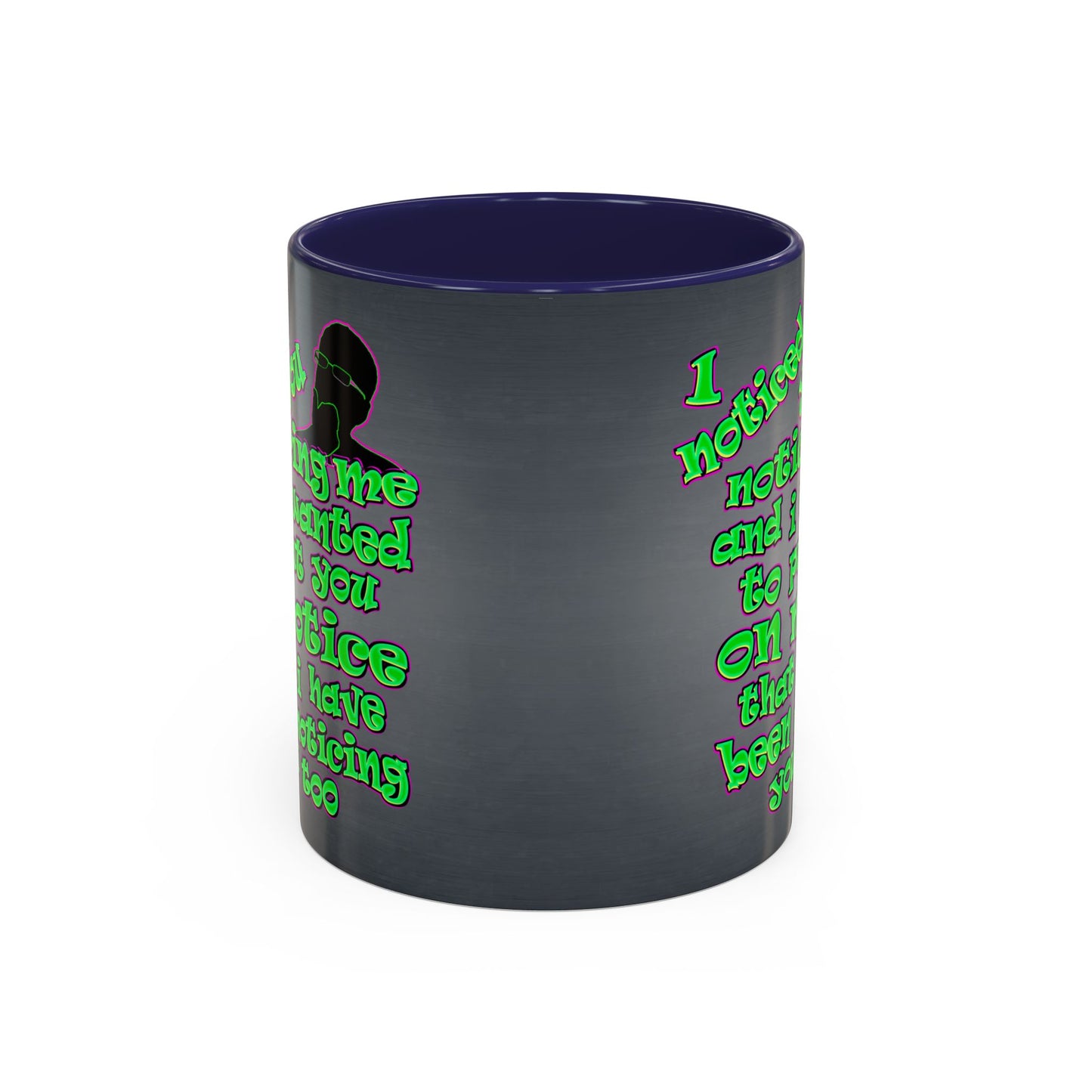 noticed you noticing - Accent Mug (grey-light grey)