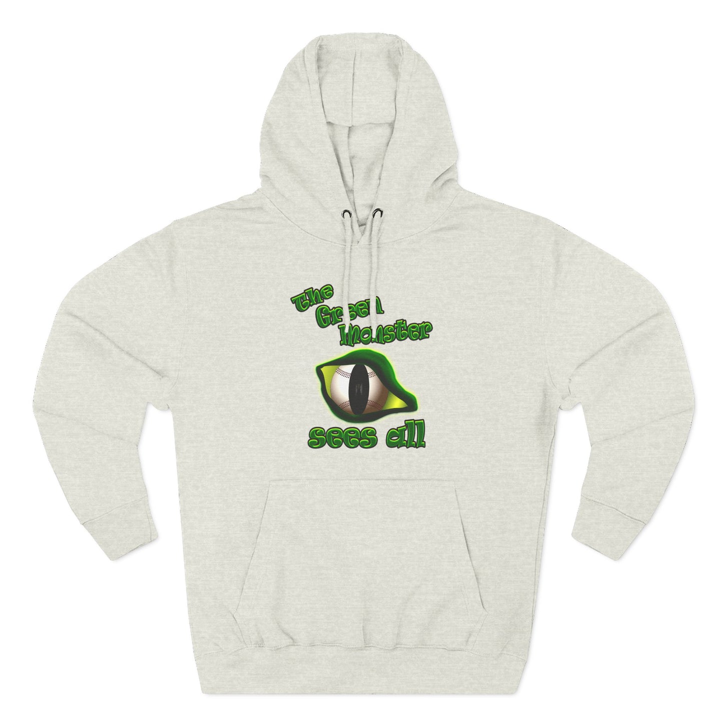 green monster - Three-Panel Fleece Hoodie