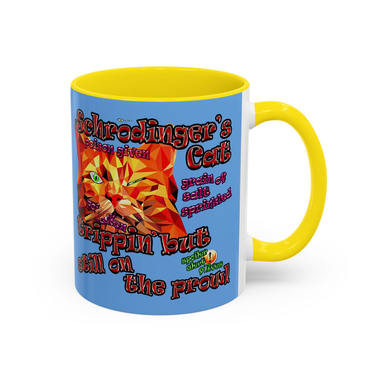 schrodinger's cat - Accent Mug (light blue)