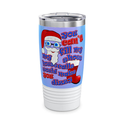 santa's shoes - Ringneck Tumbler, 20oz (light blue-purple wave)