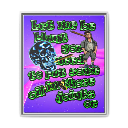 og - framed canvas art (purple-pink wave)