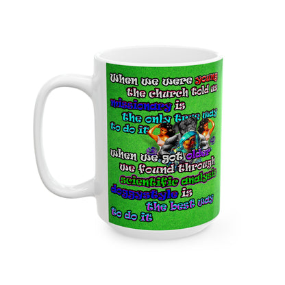 doggystyle - White Mug (green turf)