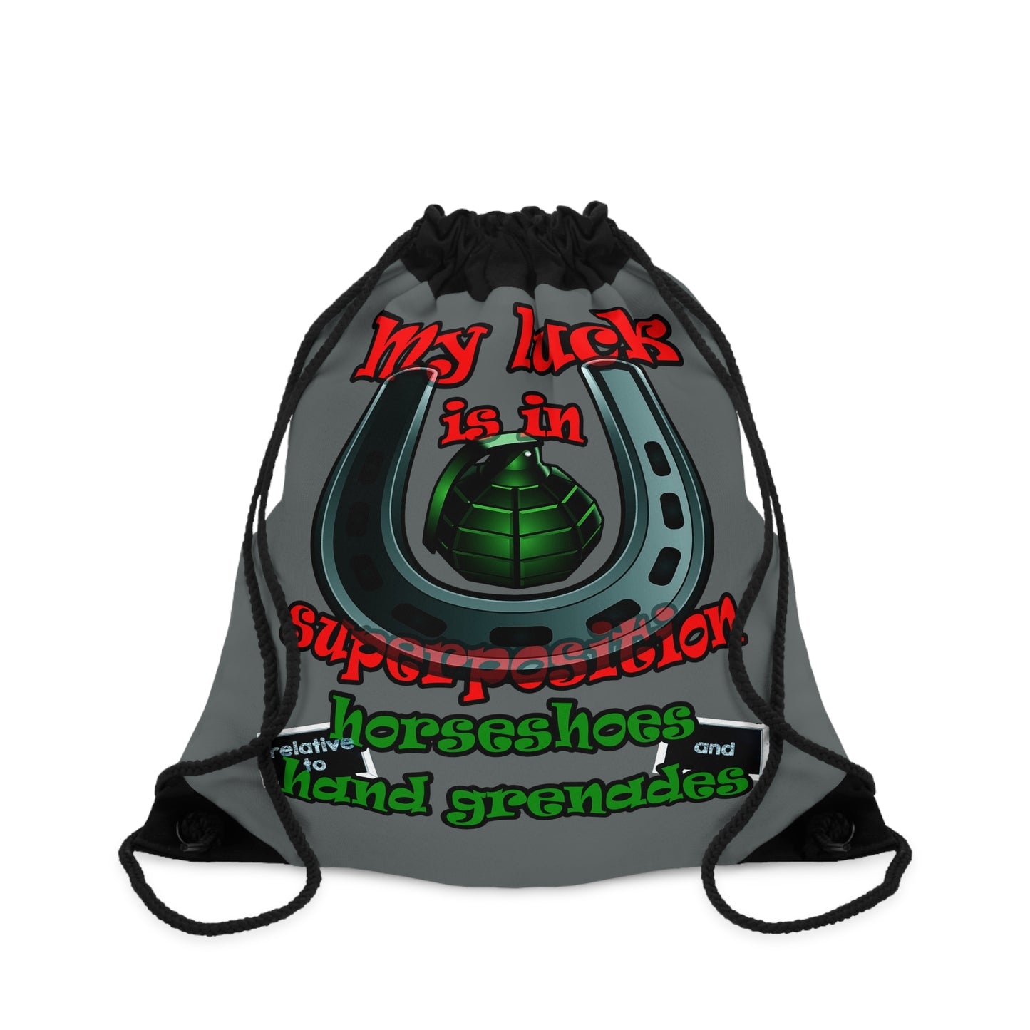 my luck - Drawstring Bag (dark grey)