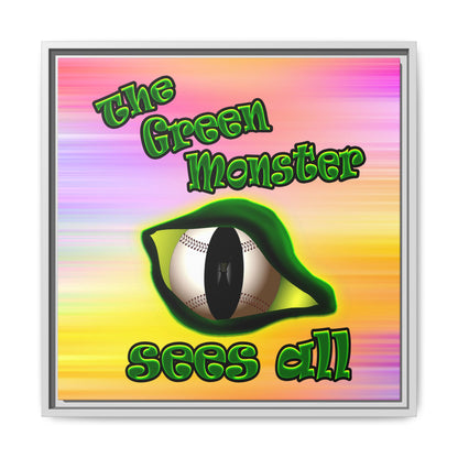 green monster - framed canvas art (color blur)