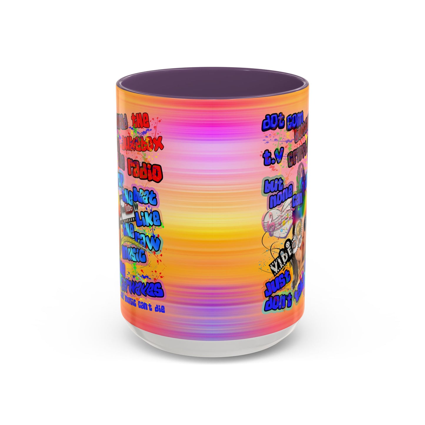drop the beat - Accent Mug (color blur)