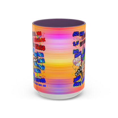 drop the beat - Accent Mug (color blur)