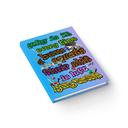 the bum's shit - journal-blank (light blue-purple wave)
