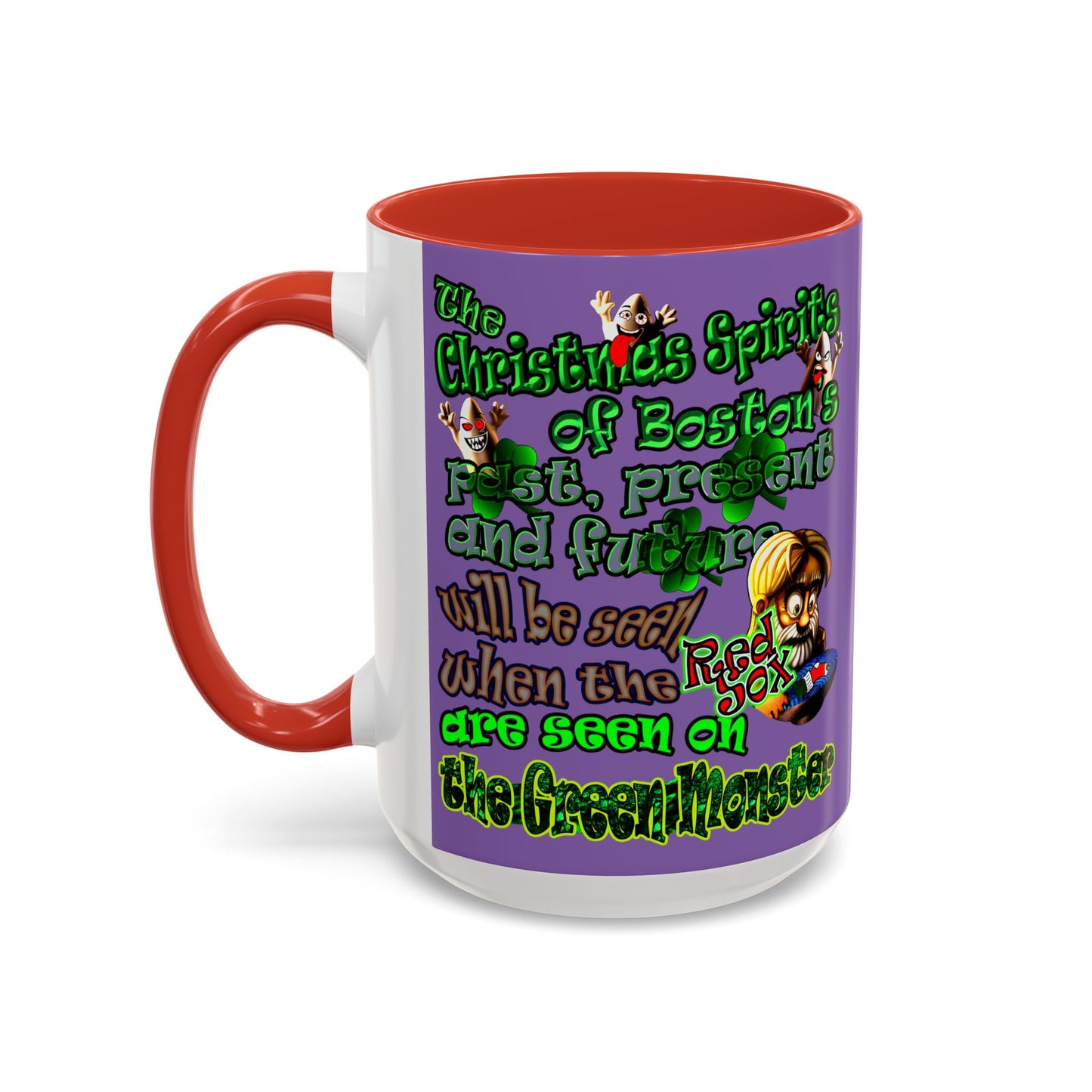 christmas spirits of boston - Accent Mug (light purple)