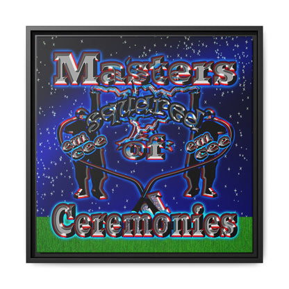 em cee squared - framed canvas art ('snoops' background)