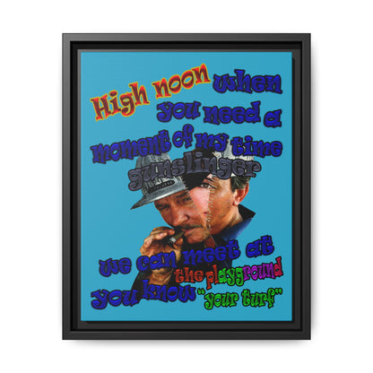 high noon - framed canvas art (turquoise)
