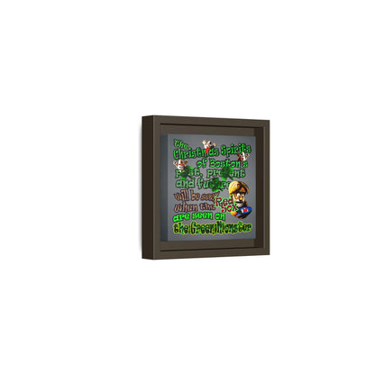 christmas spirits of boston - framed canvas art (grey-light grey)