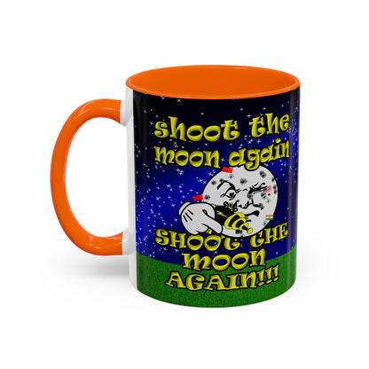 shoot the moon again - Accent Mug ('snoops' background)