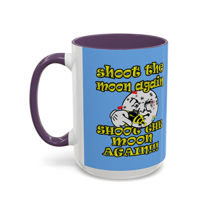 shoot the moon again - Accent Mug (light blue)