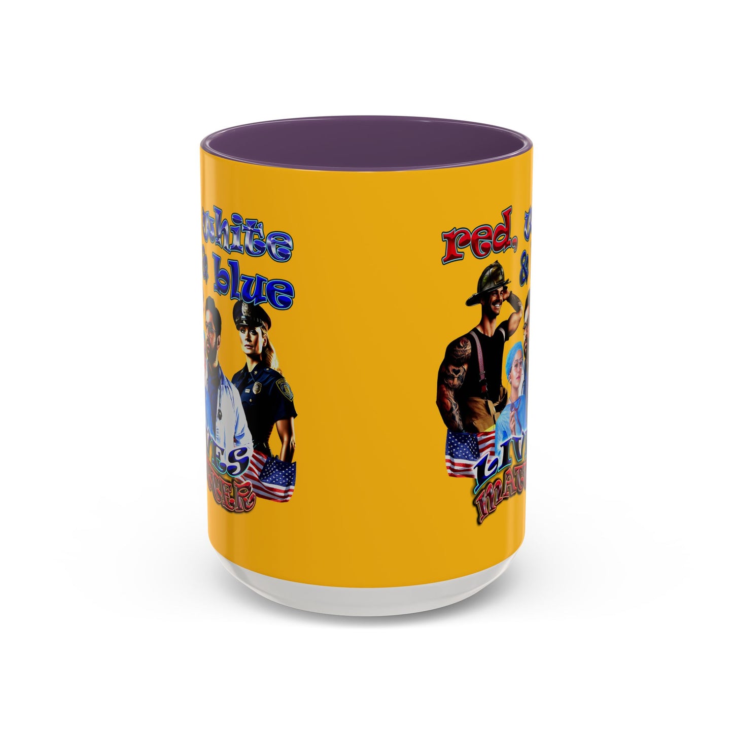 rw&b lives matter - Accent Mug (yellow)