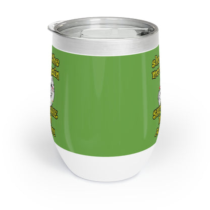 shoot the moon again - Chill Wine Tumbler (green)
