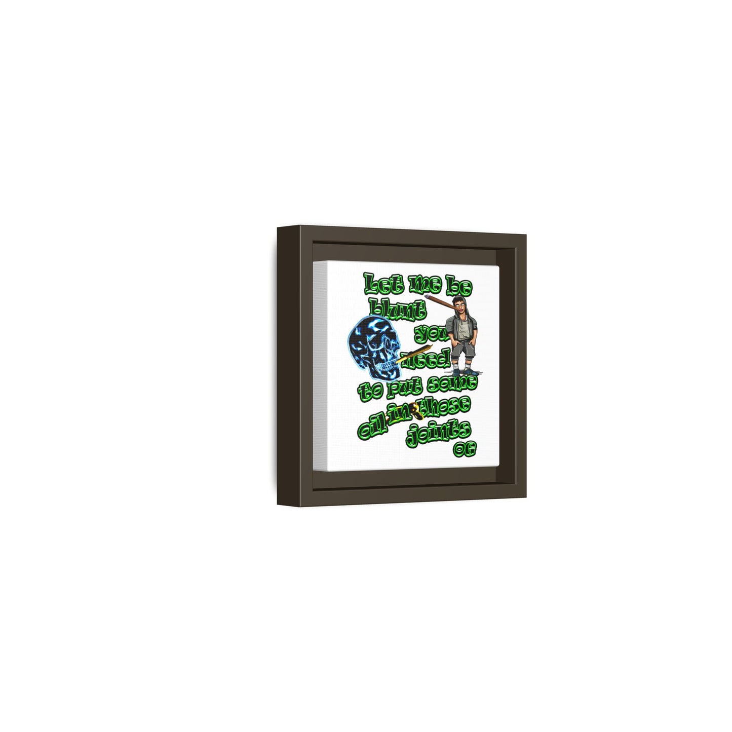 og - framed canvas art (white)