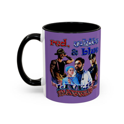 rw&b lives matter - Accent Mug (light purple)