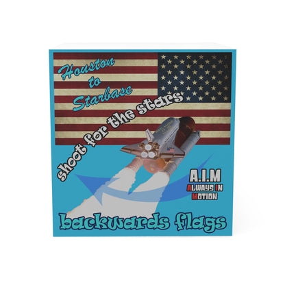 shoot for the stars - note cube (turquoise)