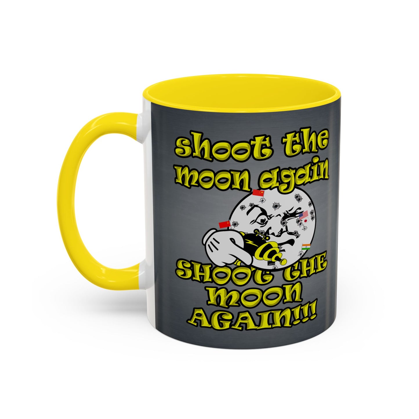 shoot the moon again - Accent Mug (grey-light grey)