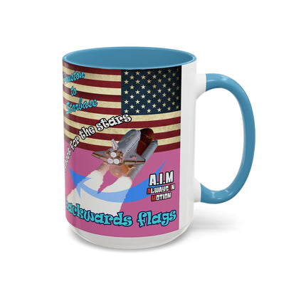 shoot for the stars - Accent Mug (light pink)