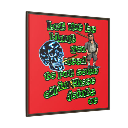 og - framed canvas art (red)